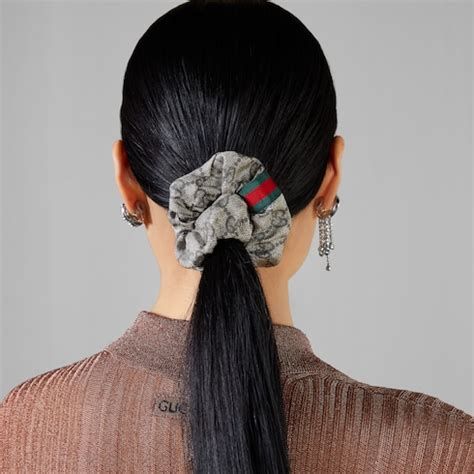 gucci print scrunchie|gucci print material.